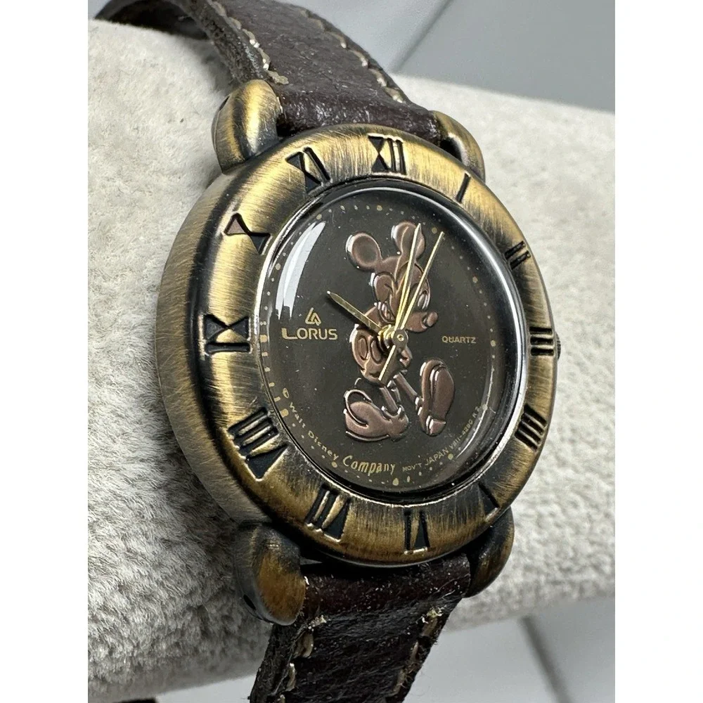 Lorus V811-4290 Disney Mickey Mouse‎ Vintage Ladies Rare New Battery 27MM 6.75